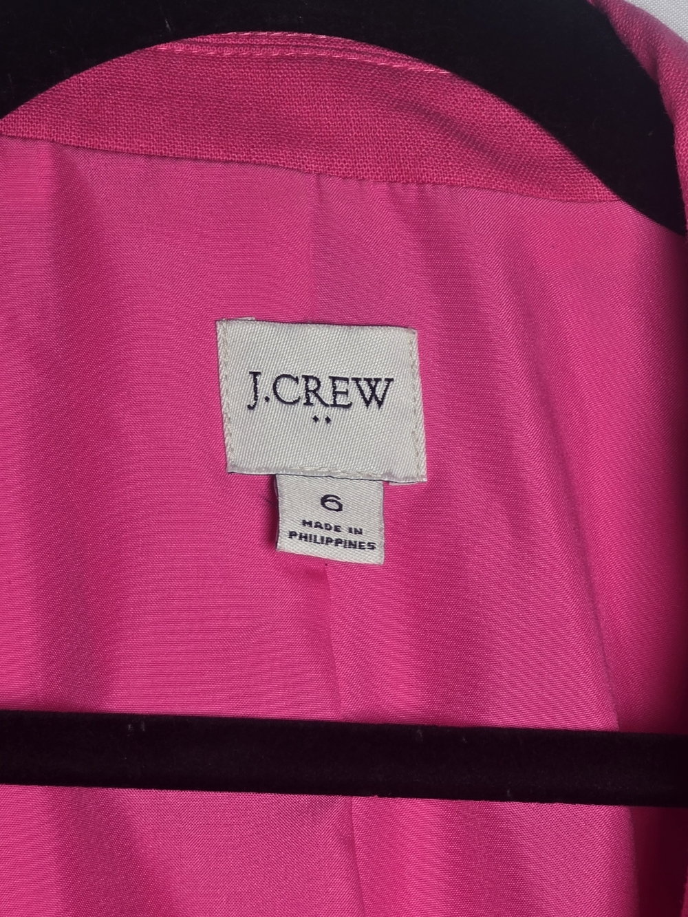 J. Crew Factory Bright Pink Single-Button Tailored Blazer Career Professional - Picture 2 of 4